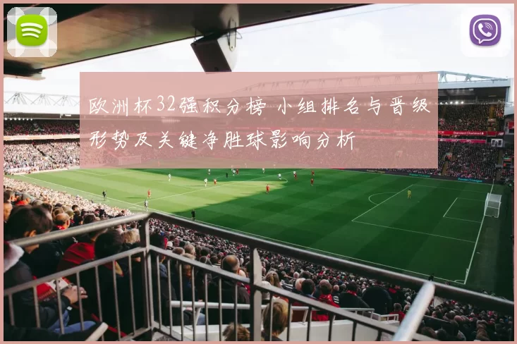 欧洲杯32强积分榜 小组排名与晋级形势及关键净胜球影响分析